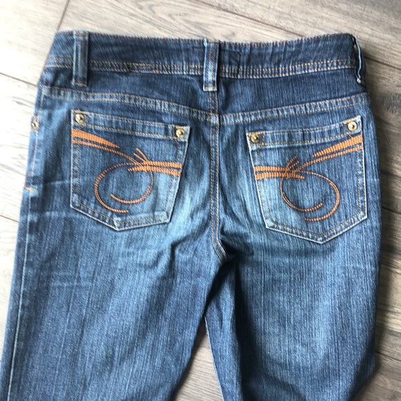 Blue Denim Straight Leg Jeans - Picture 3 of 3